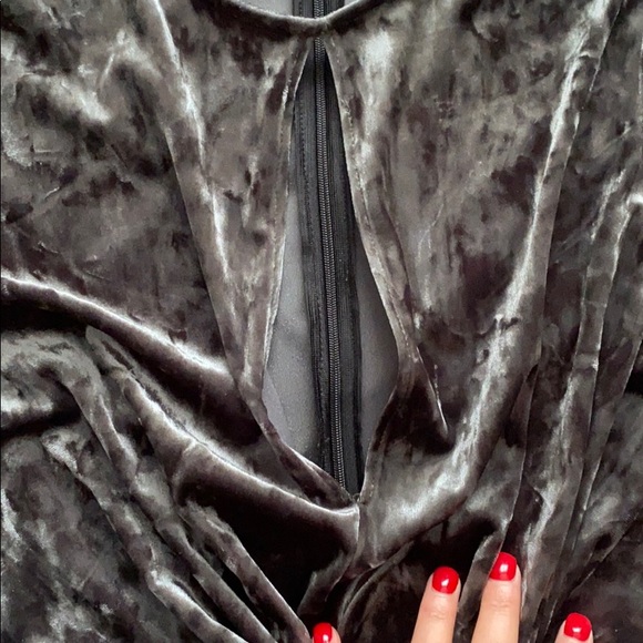 Silver Velvet Dress - Picture 2 of 6